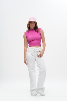 Basic Dik Yaka Crop Top - 4