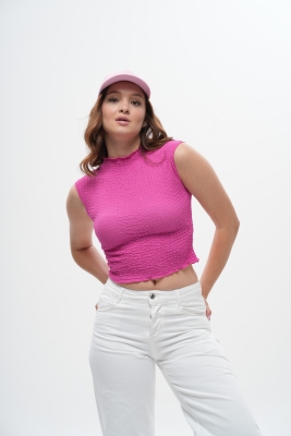 Basic Dik Yaka Crop Top - 6