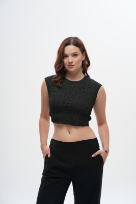  Crop Slim fit Fitilli Tişört - 6